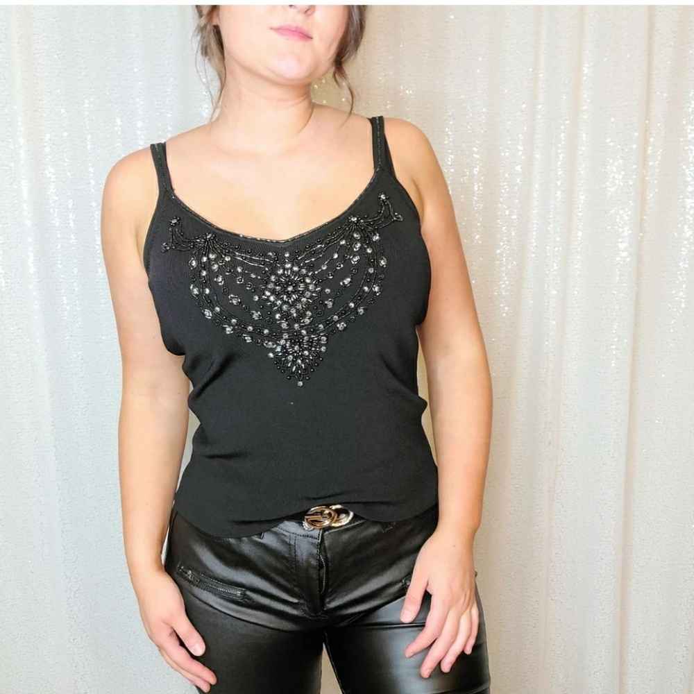 White House Black Market Embellished Camisole